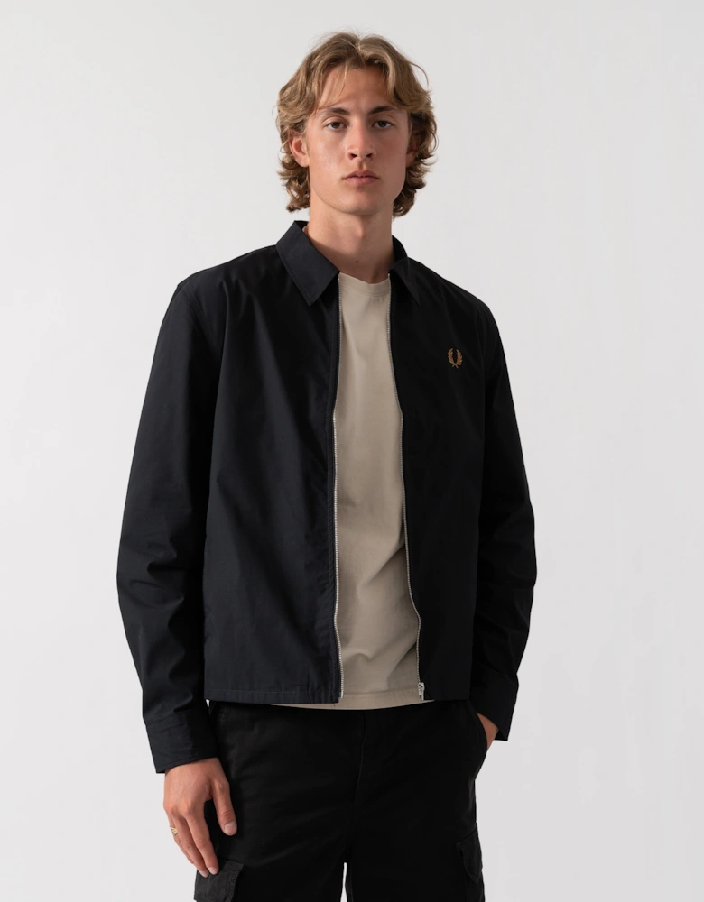 Fred Perry Mens Poplin Overshirt - Black 102