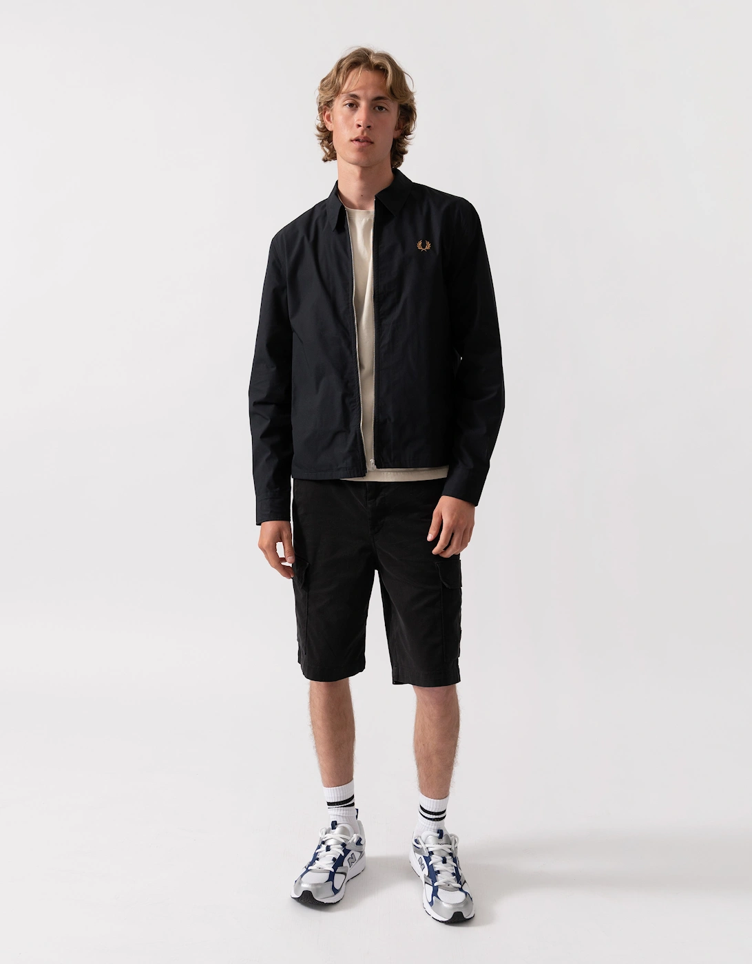 Fred Perry Mens Poplin Overshirt - Black 102