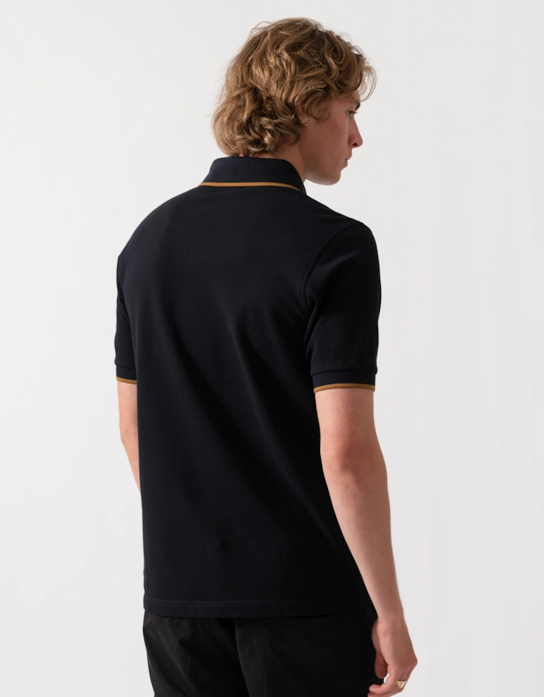 Fred Perry Mens Collar Stand Polo Shirt - Black 102