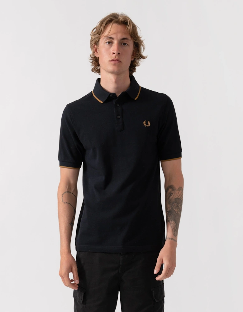 Fred Perry Mens Collar Stand Polo Shirt - Black 102