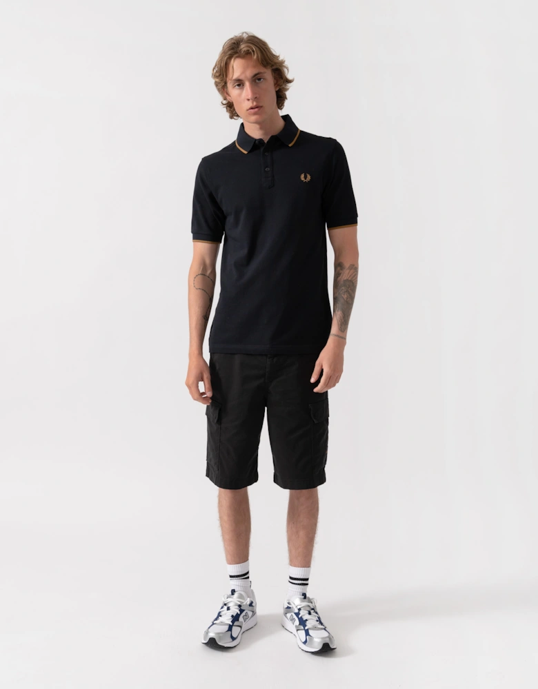 Fred Perry Mens Collar Stand Polo Shirt - Black 102