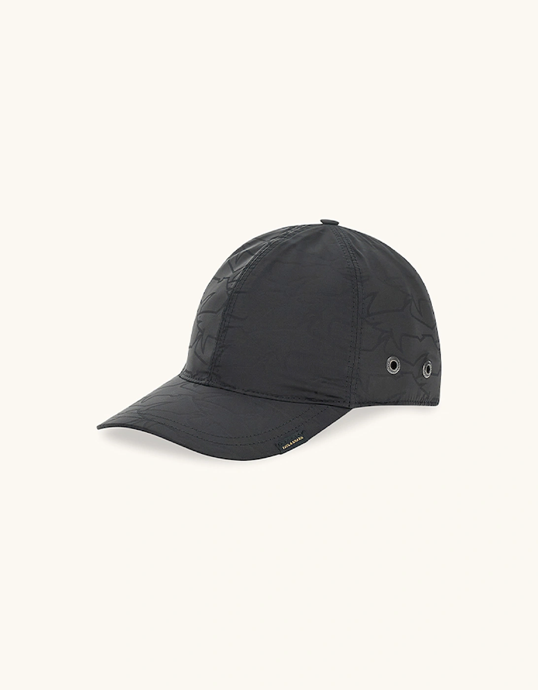 Paul & Shark Black Baseball Cap With Sharks All Over Print - 62 - Image 2