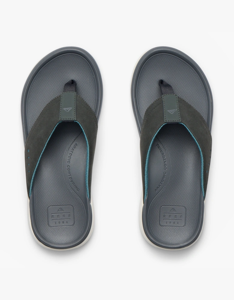Reef CUSHION NORTE Mens Toe-Post Sandals Grey/Blue/Offwhite