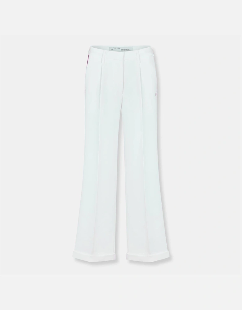 Solid Patterned Flared Trousers