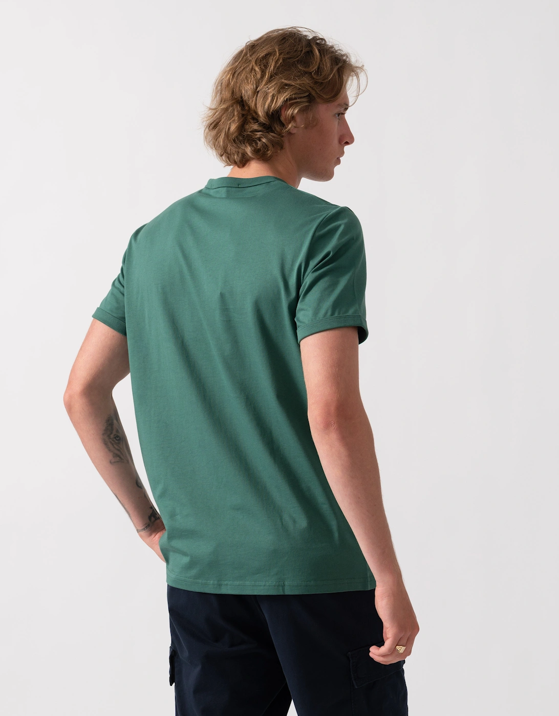 Fred Perry Mens Ringer T-Shirt - Sport Green Z18