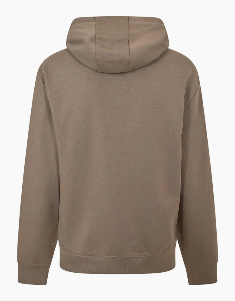 Hooded Neck Drop Shoulder Sweatshirt