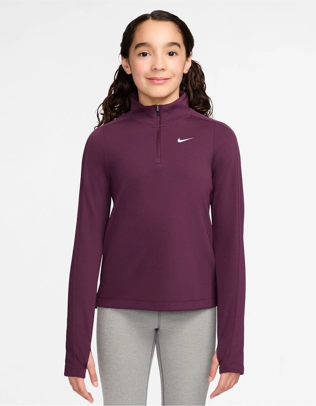 Older Girls Dri Fit Long Sleeve Half Zip, 7 of 6