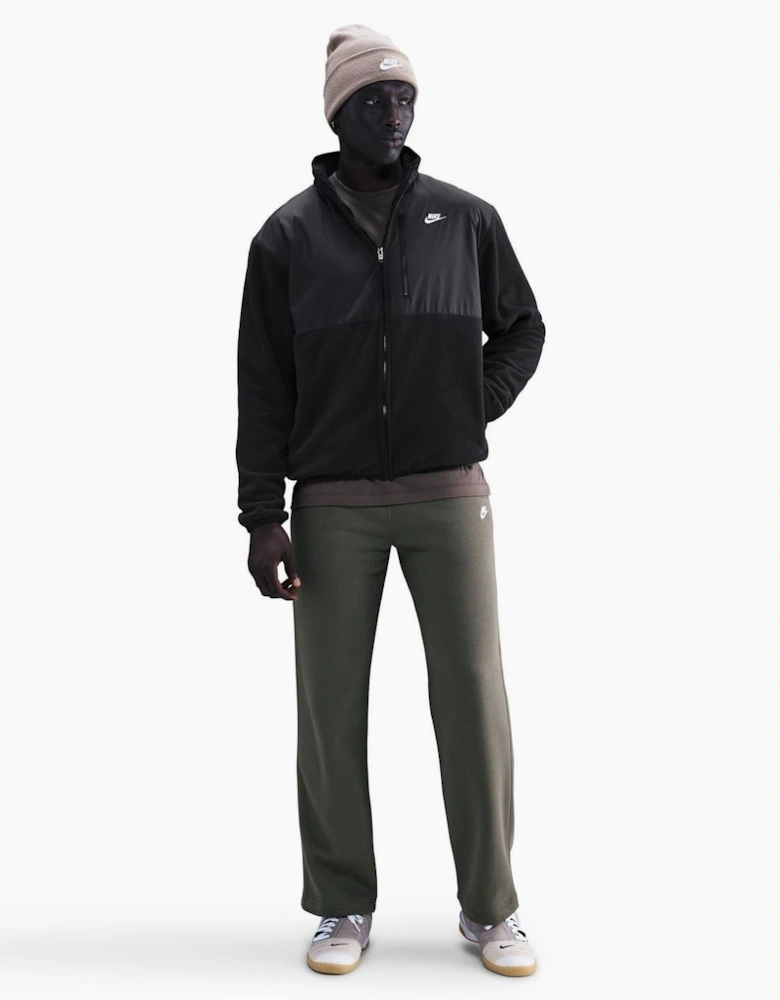 Solid Patterned Full Zipper Sweat Jacket with Zipped Pocket