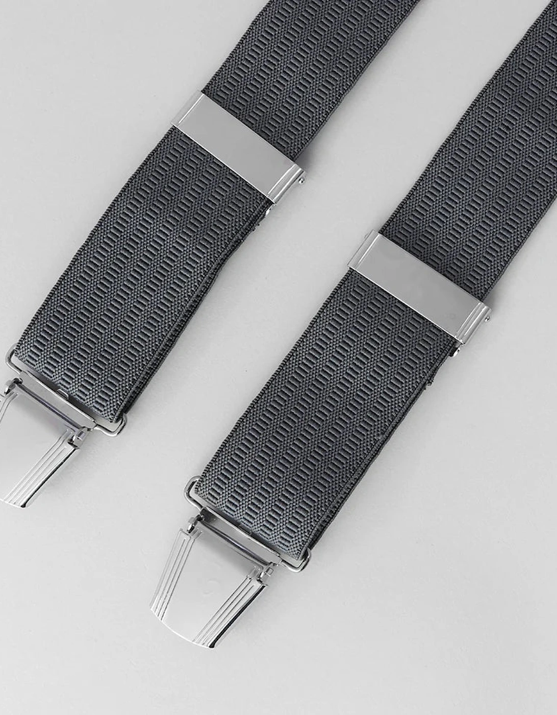Sophos 35mm Plain Ribbed 4 Clip Braces - Grey