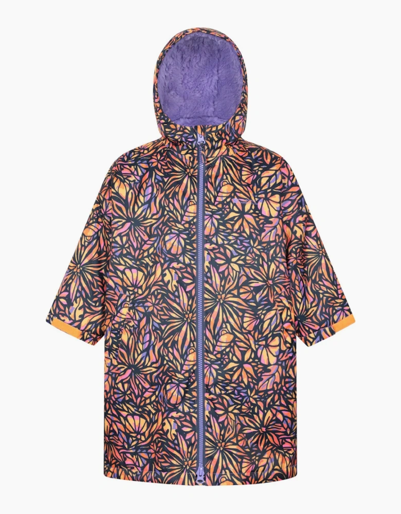 Mountain Warehouse Childrens/Kids Tidal Flowers Waterproof Changing Robe