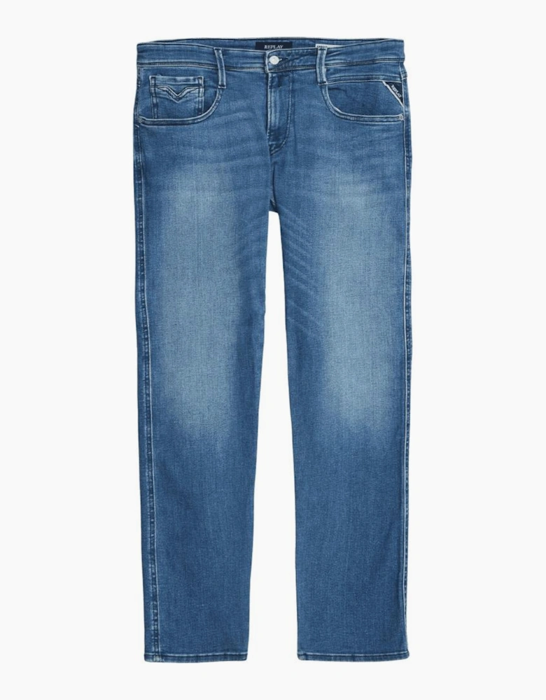 Anbass Power Stretch Slim Fit Mid Blue Jeans