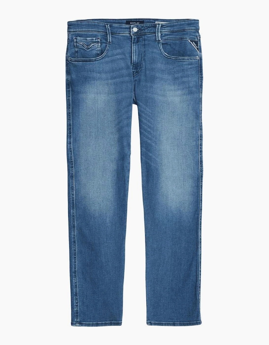 Anbass Power Stretch Slim Fit Mid Blue Jeans, 5 of 4