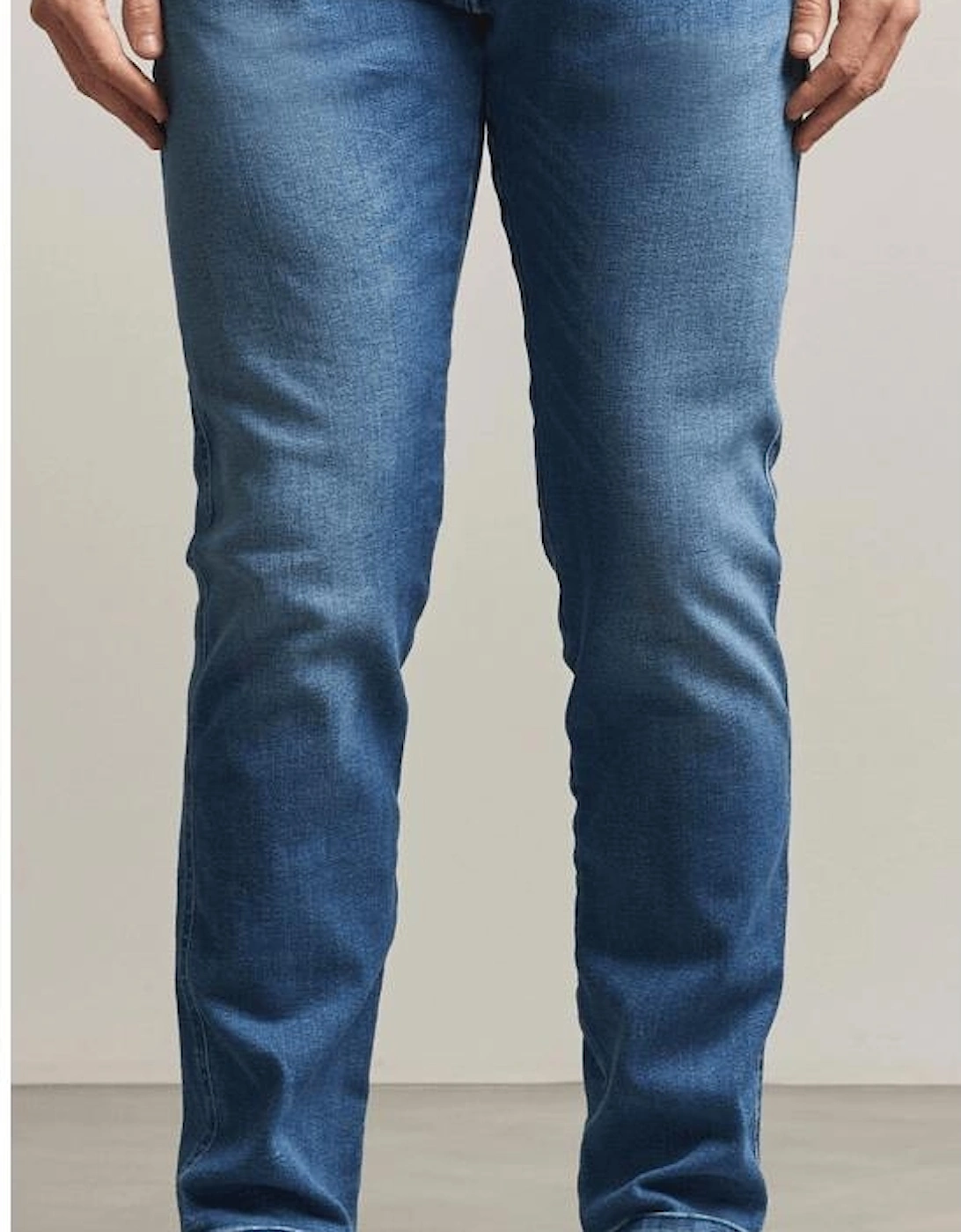 Anbass Power Stretch Slim Fit Mid Blue Jeans