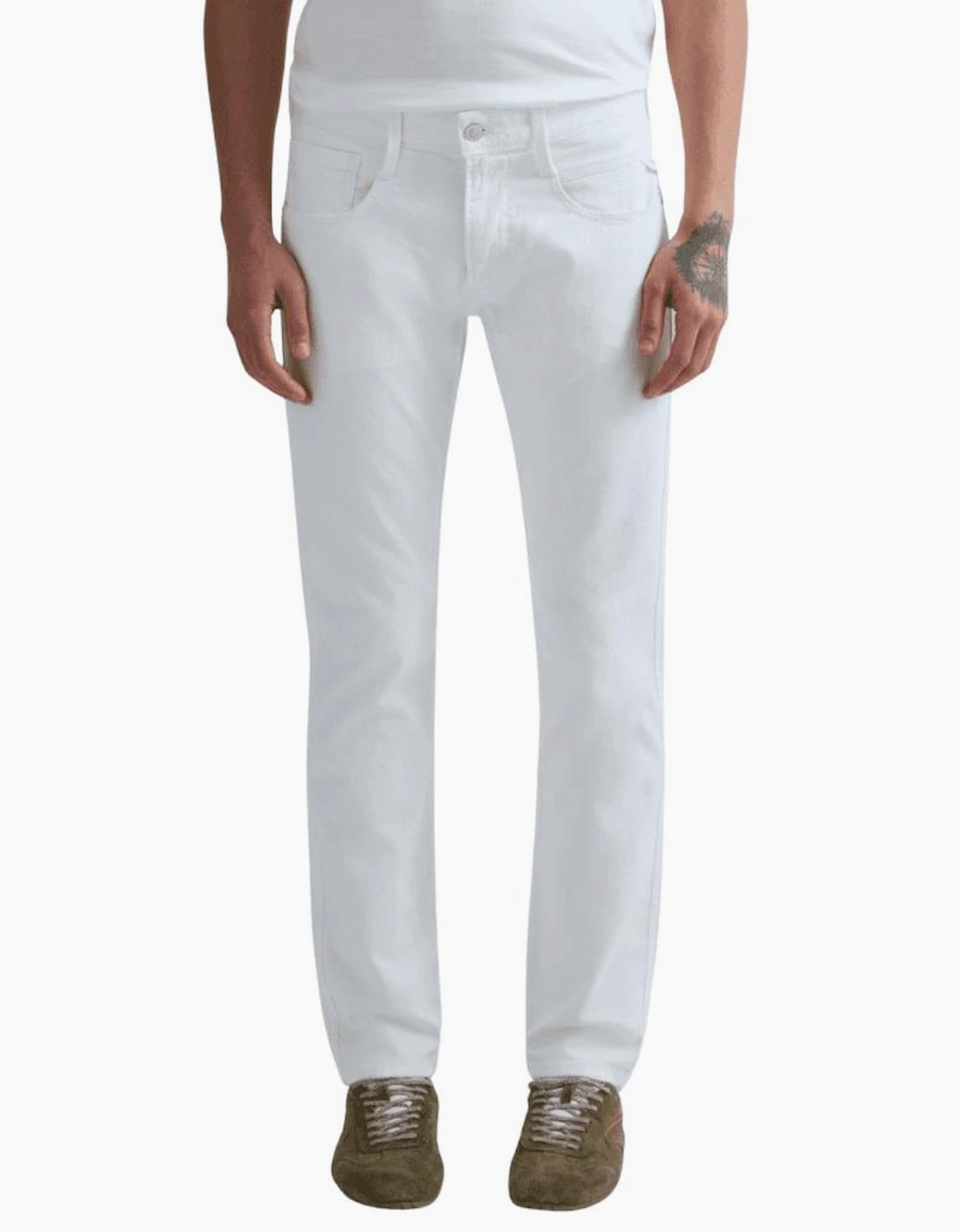 Anbass Slim Fit White Jeans, 4 of 3