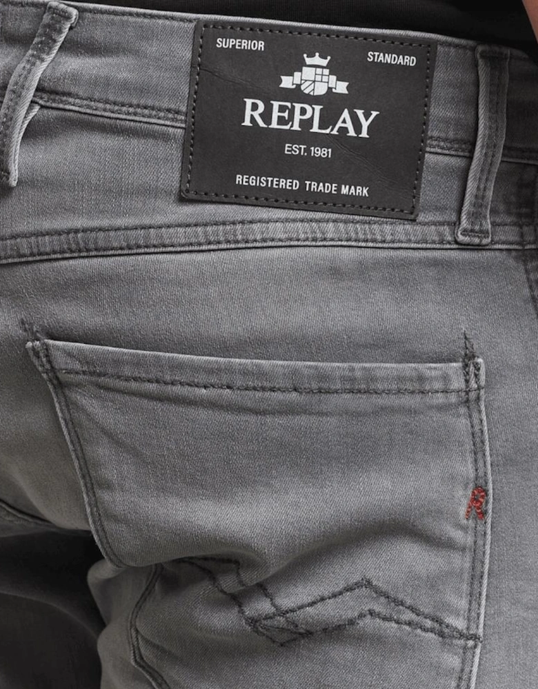 Anbass Power Stretch Slim Fit Grey Jeans