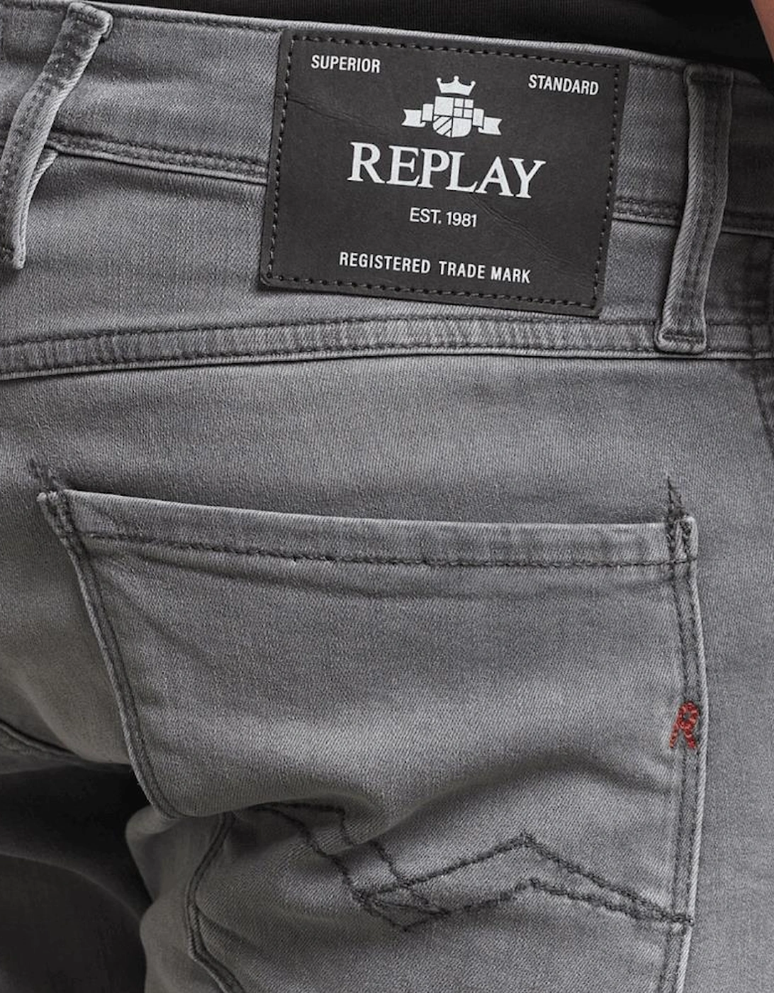Anbass Power Stretch Slim Fit Grey Jeans
