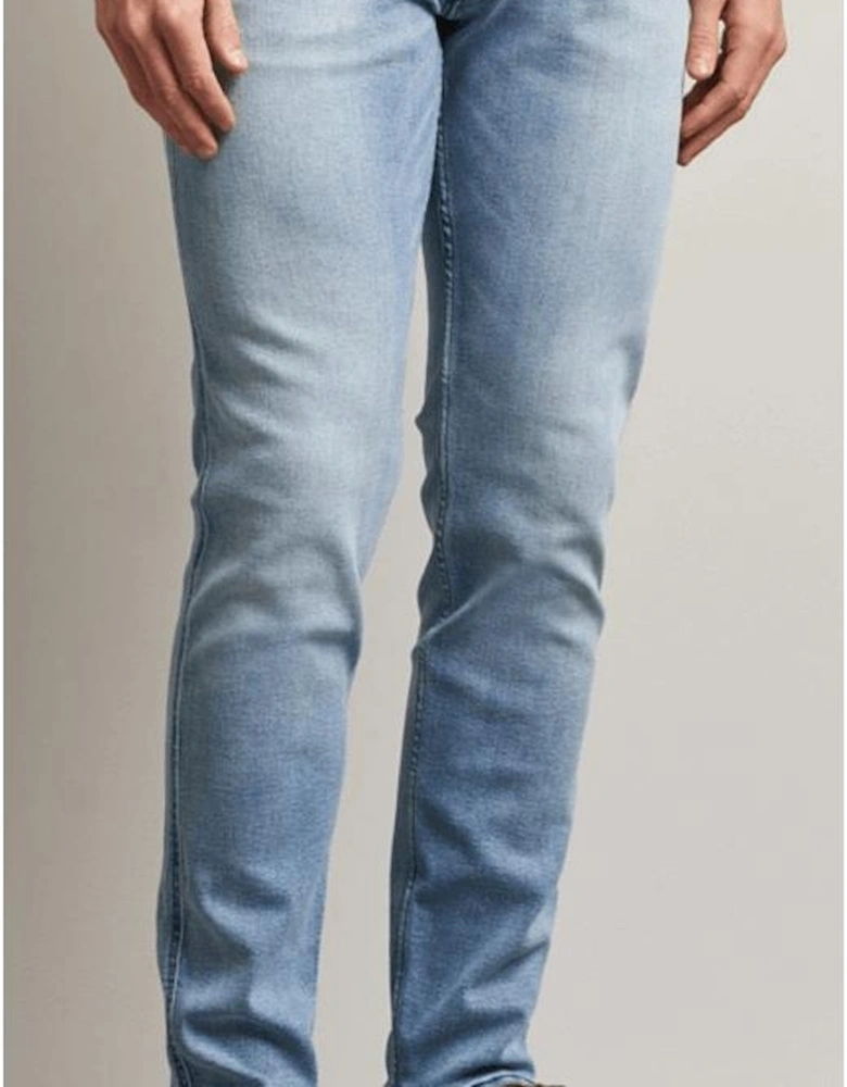 Anbass Power Stretch Slim Fit Light Wash Blue Jeans