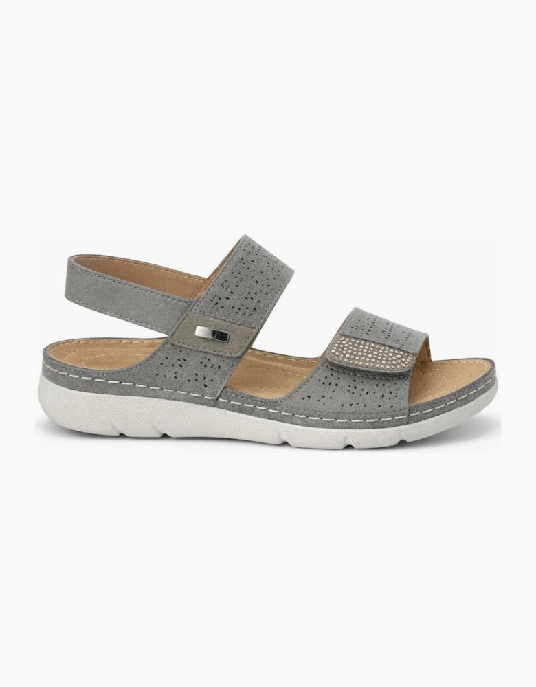 Boulevard L844 Womens Slingback Sandals Pewter