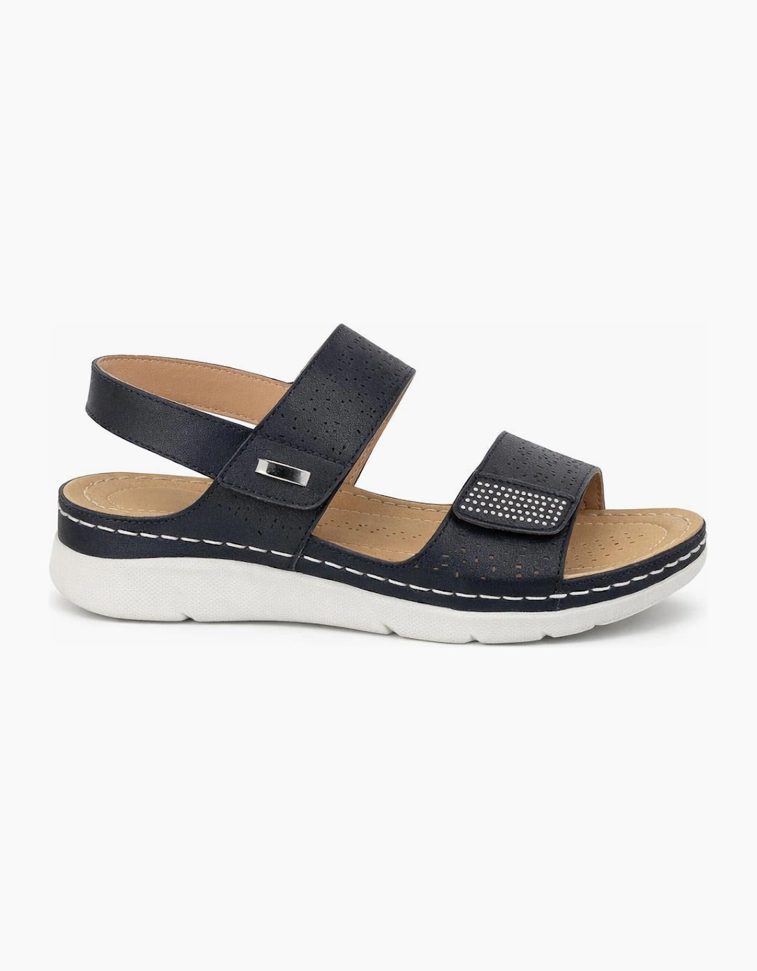 Boulevard L844 Womens Slingback Sandals Black, 7 of 6