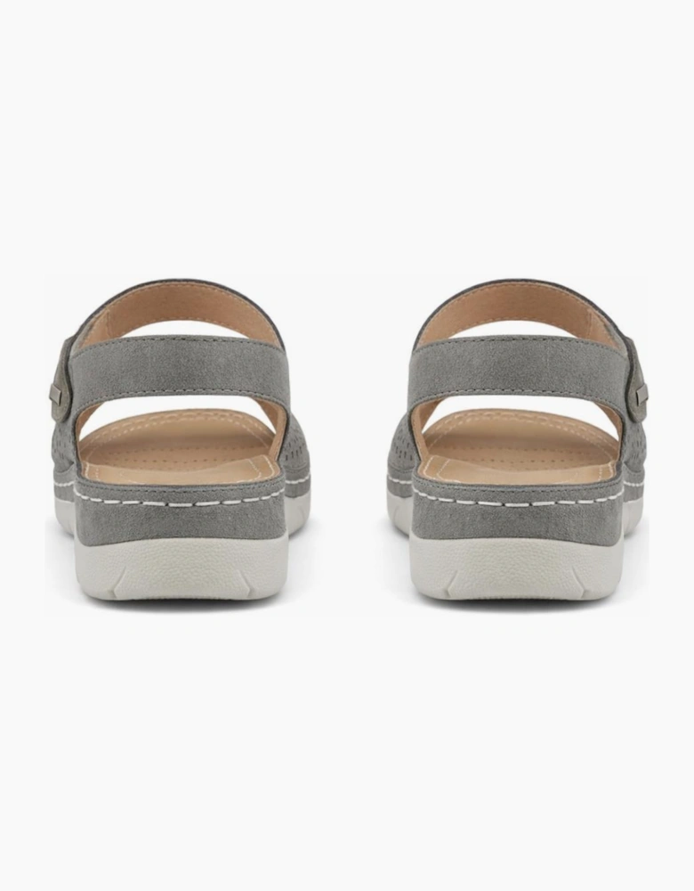 Boulevard L844 Womens Slingback Sandals Pewter