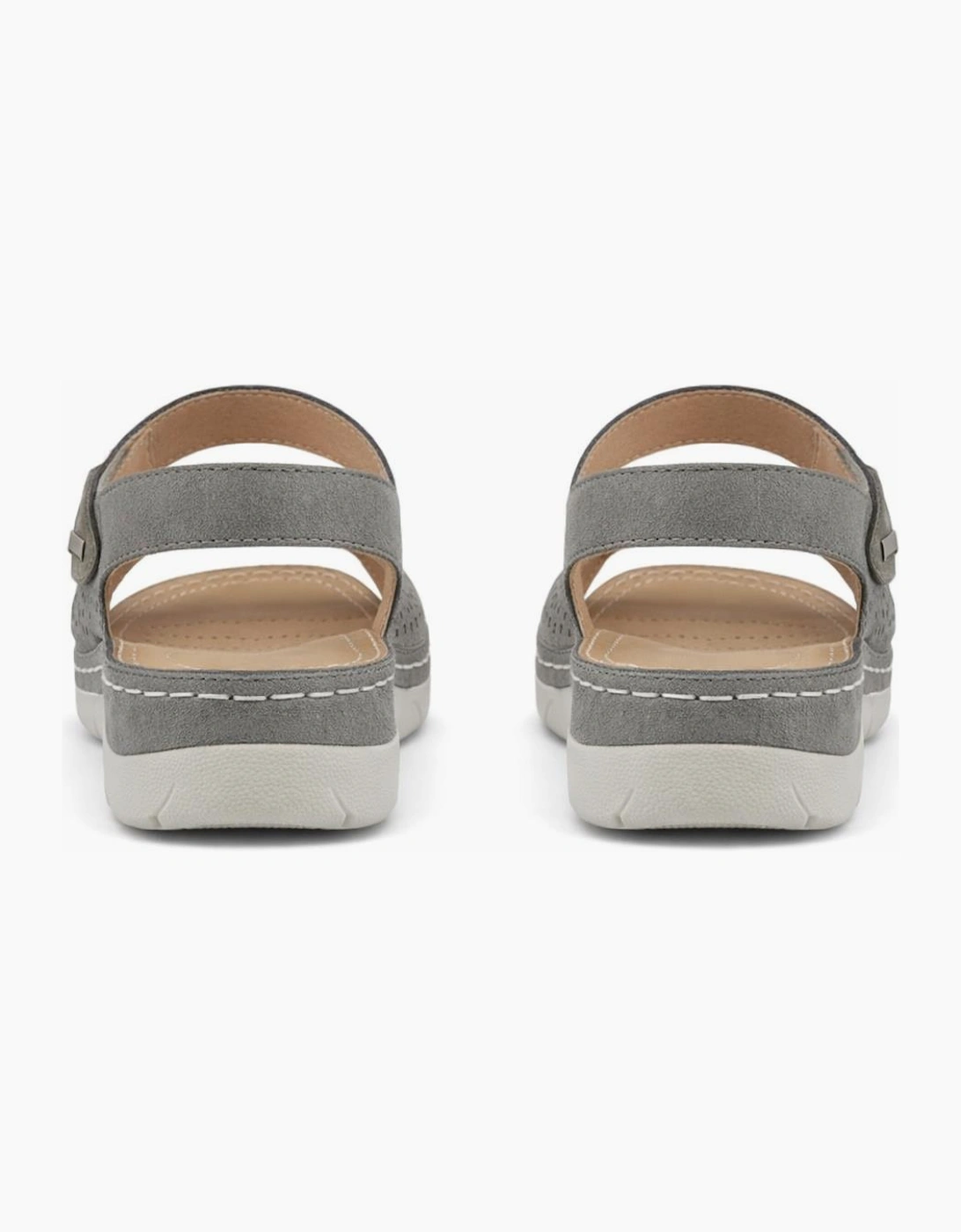 Boulevard L844 Womens Slingback Sandals Pewter
