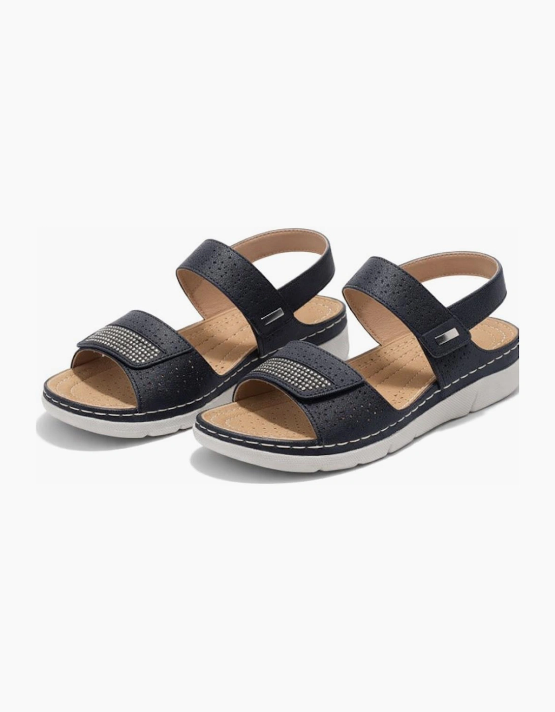 Boulevard L844 Womens Slingback Sandals Black
