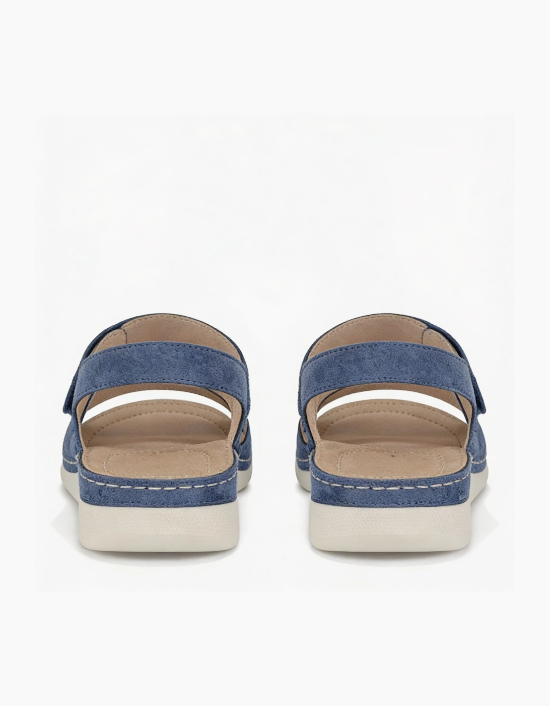 Boulevard L844 Womens Slingback Sandals Blue Metallic