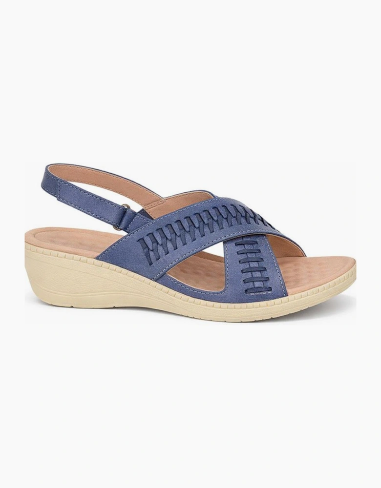 Boulevard L827 Womens Slingback Sandals Blue