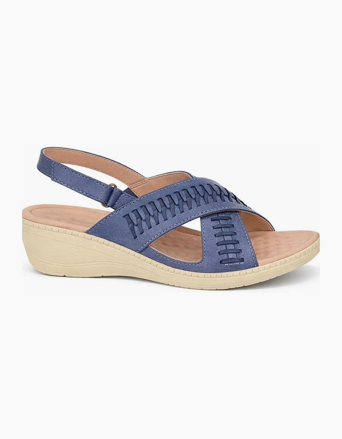 Boulevard L827 Womens Slingback Sandals Blue, 7 of 6
