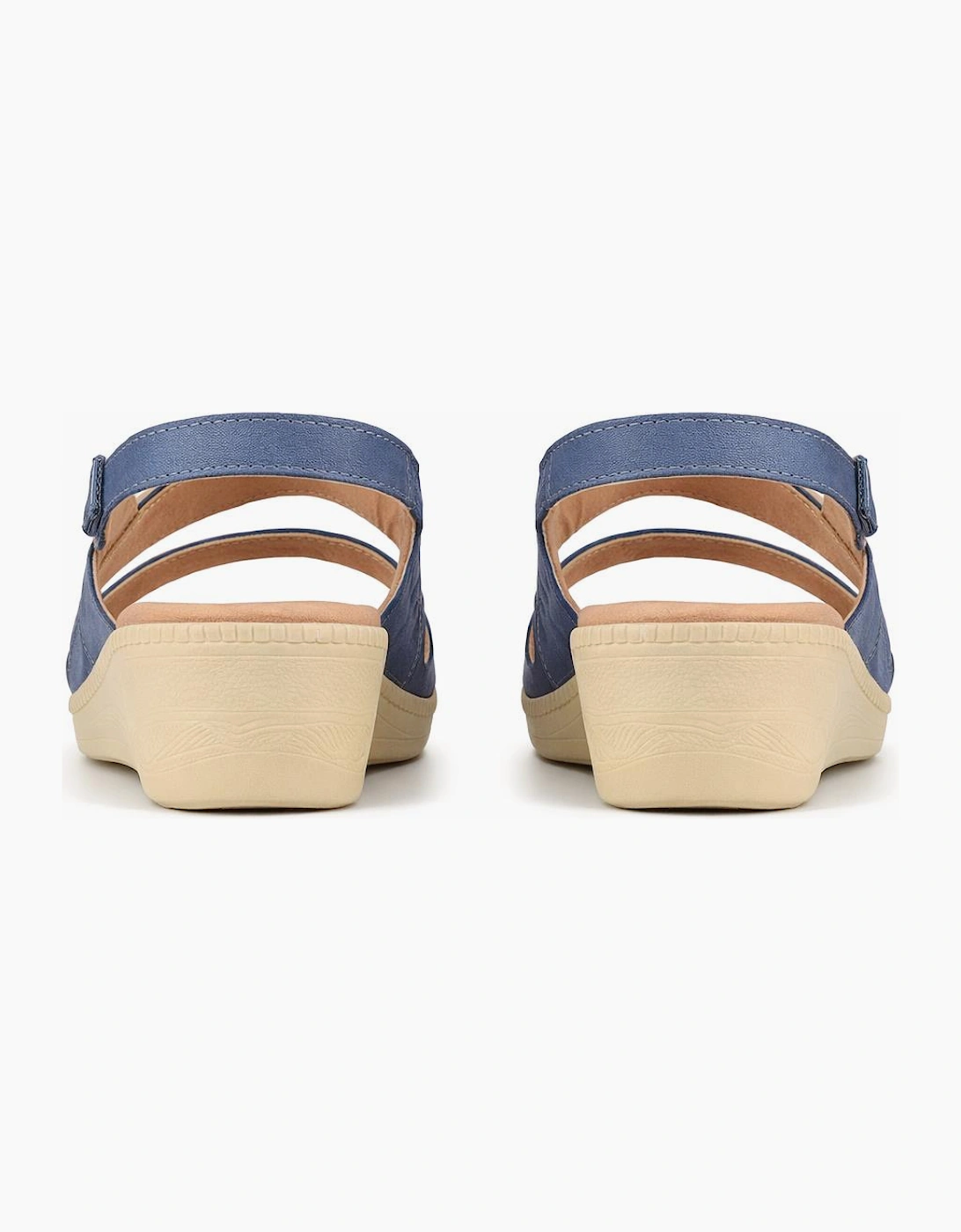 Boulevard L827 Womens Slingback Sandals Blue