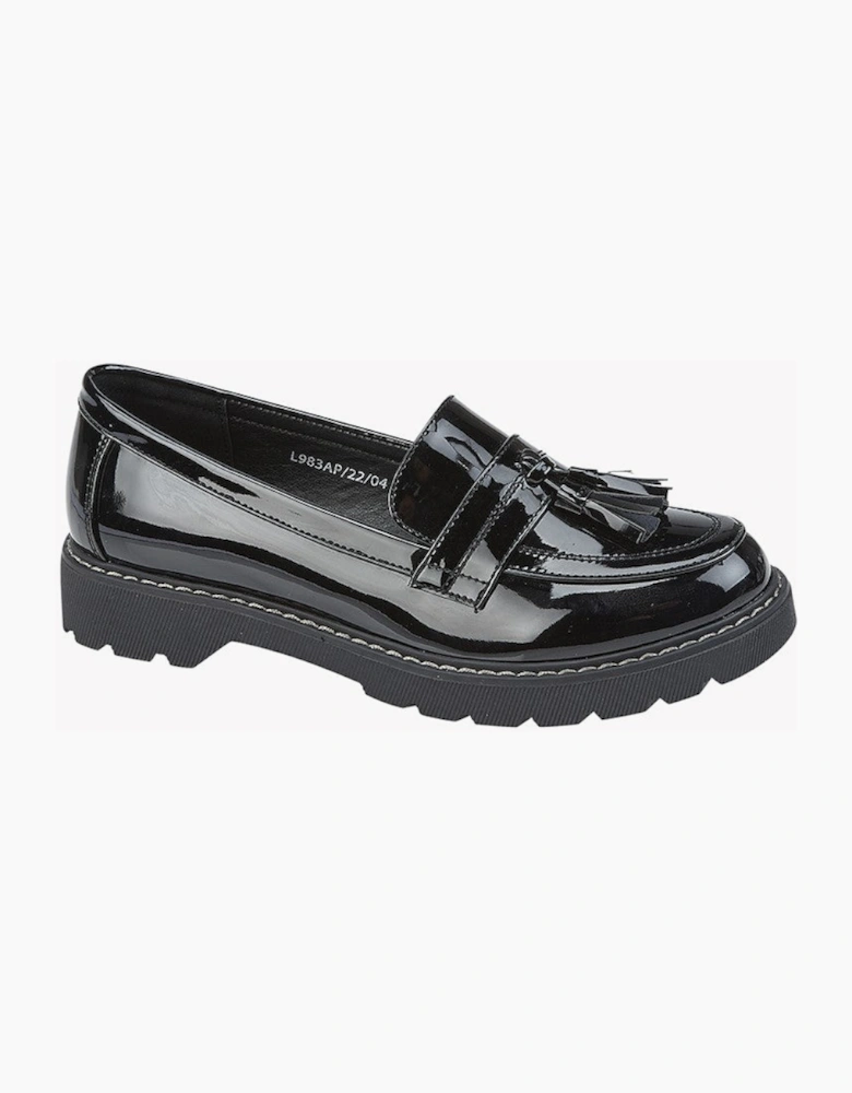 Boulevard Womens Loafers Patent Black