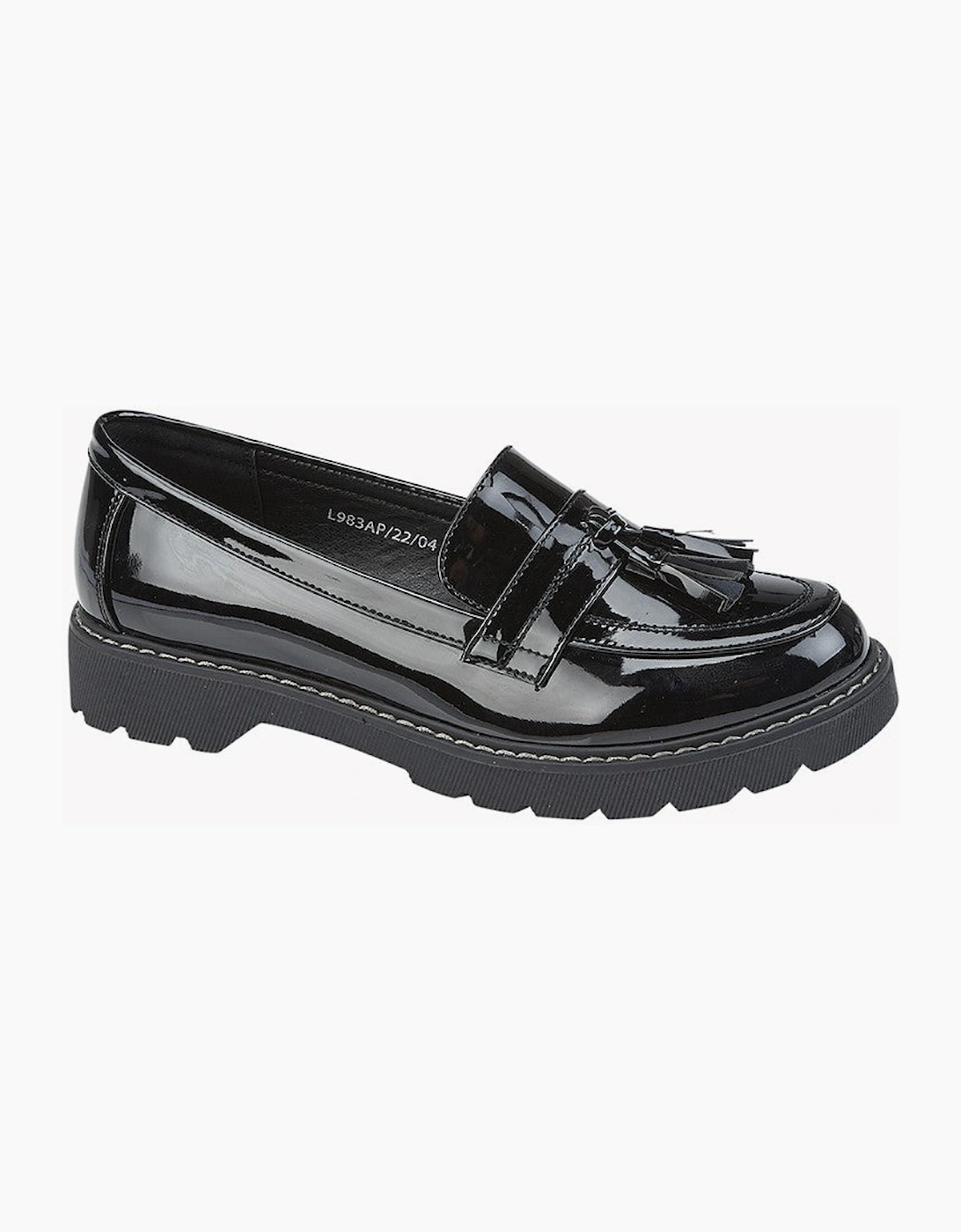 Boulevard Womens Loafers Patent Black