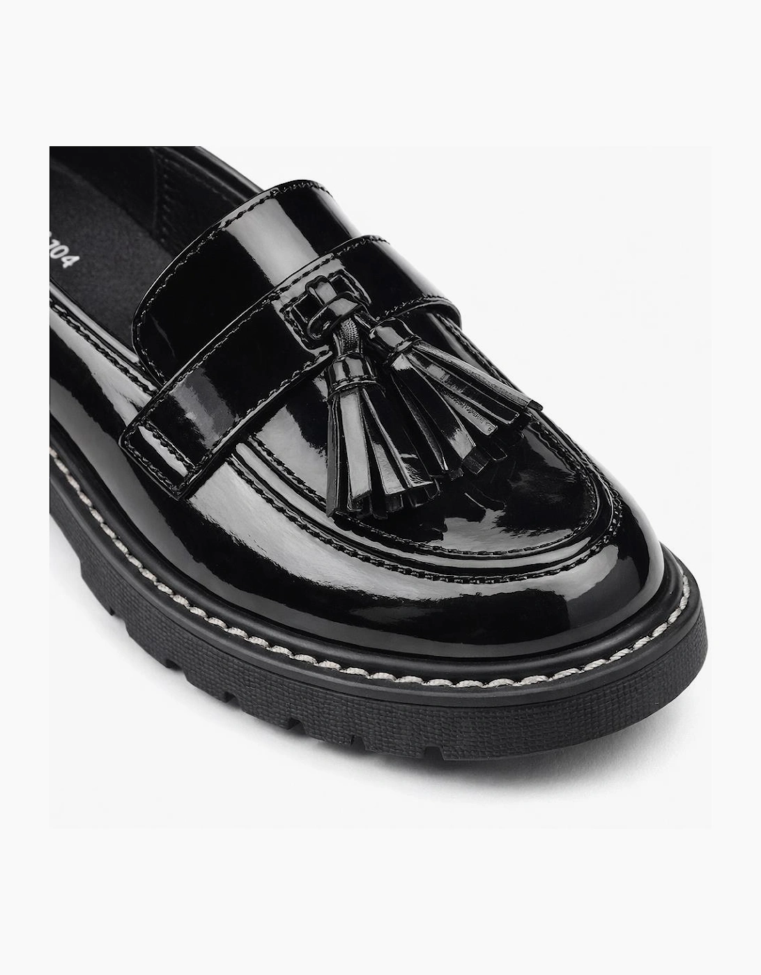 Boulevard Womens Loafers Patent Black