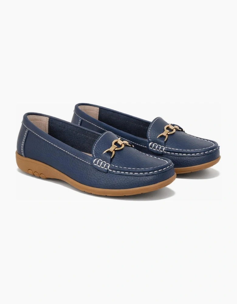 Ladies Loafers Navy Blue