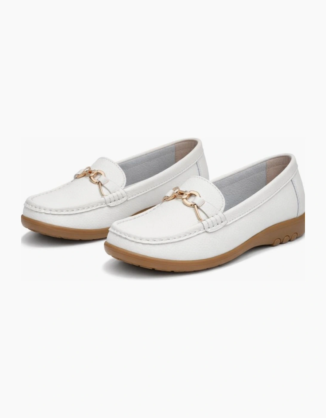 Ladies Loafers White
