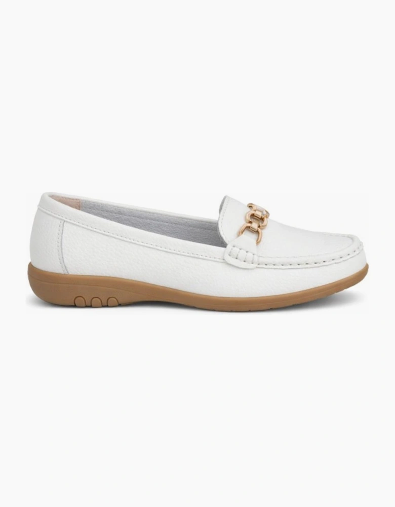 Ladies Loafers White
