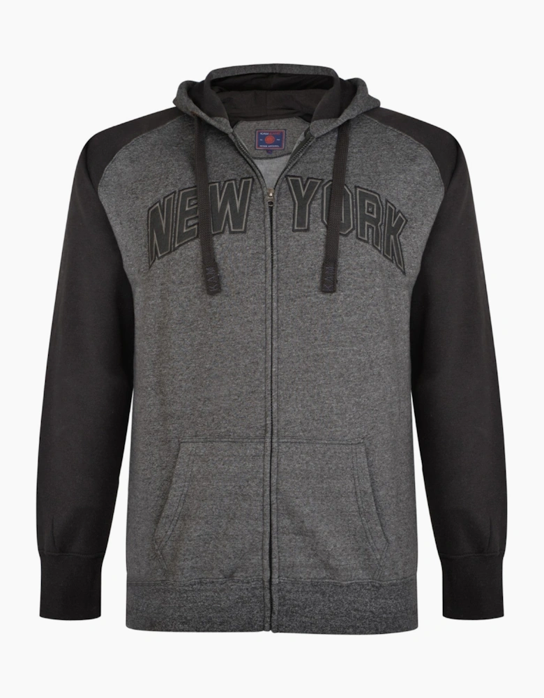 KAM Mens NY Marl Contrast Big & Tall Hoodie