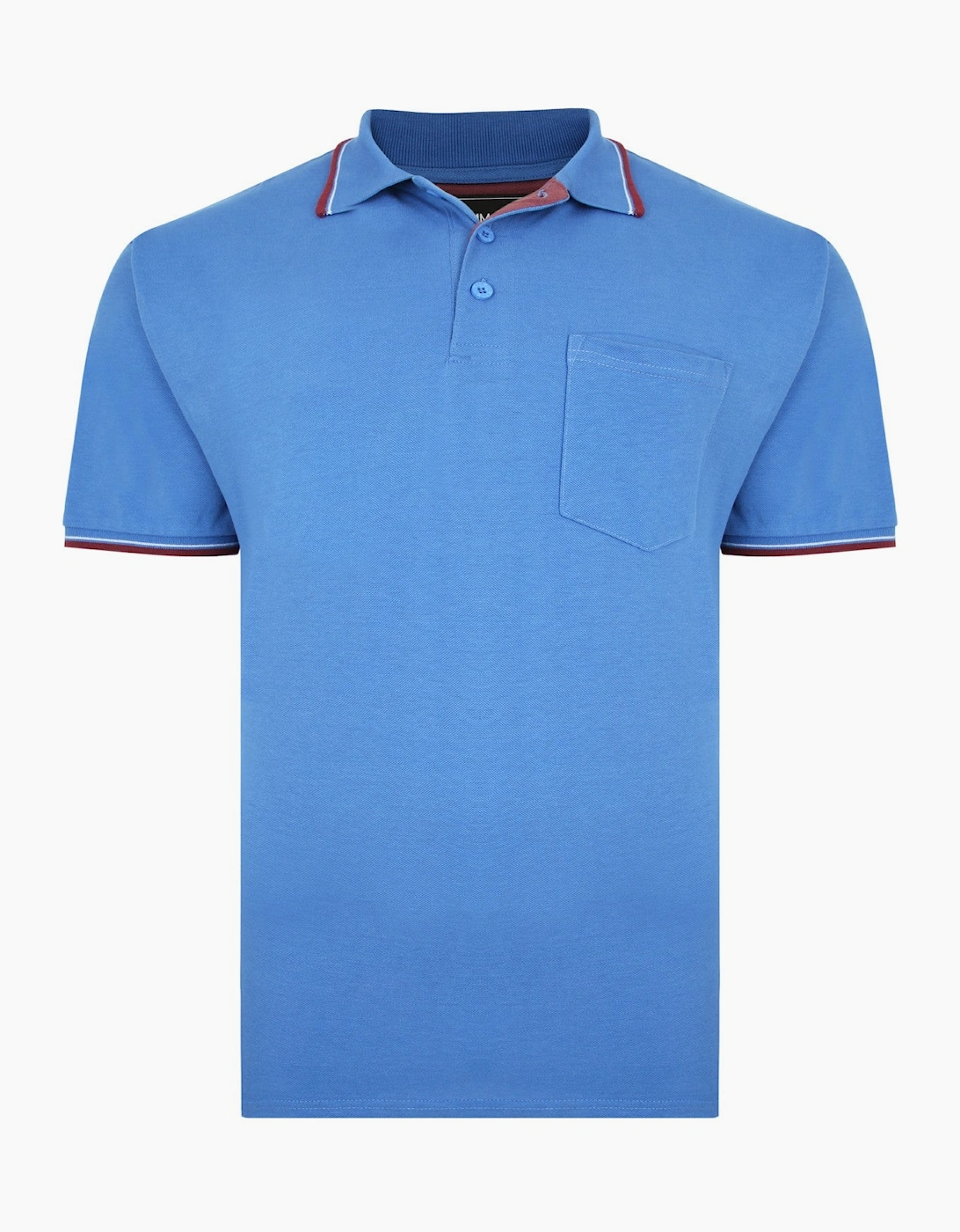 KAM Mens Tipped Big & Tall Short Sleeve Polo Shirt