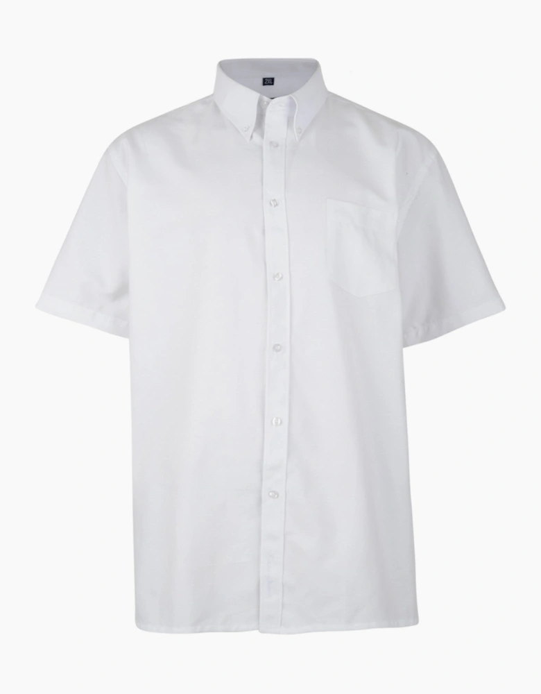 KAM Mens Oxford Big & Tall Short Sleeve Shirt
