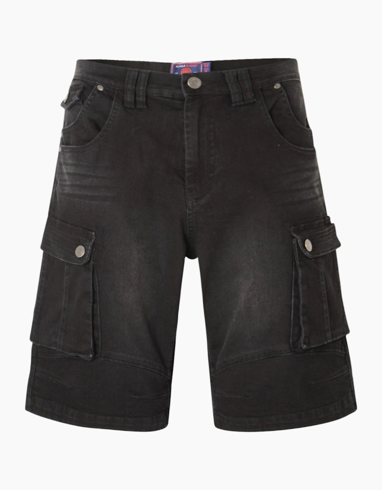 KAM Mens Denim Big & Tall Cargo Shorts