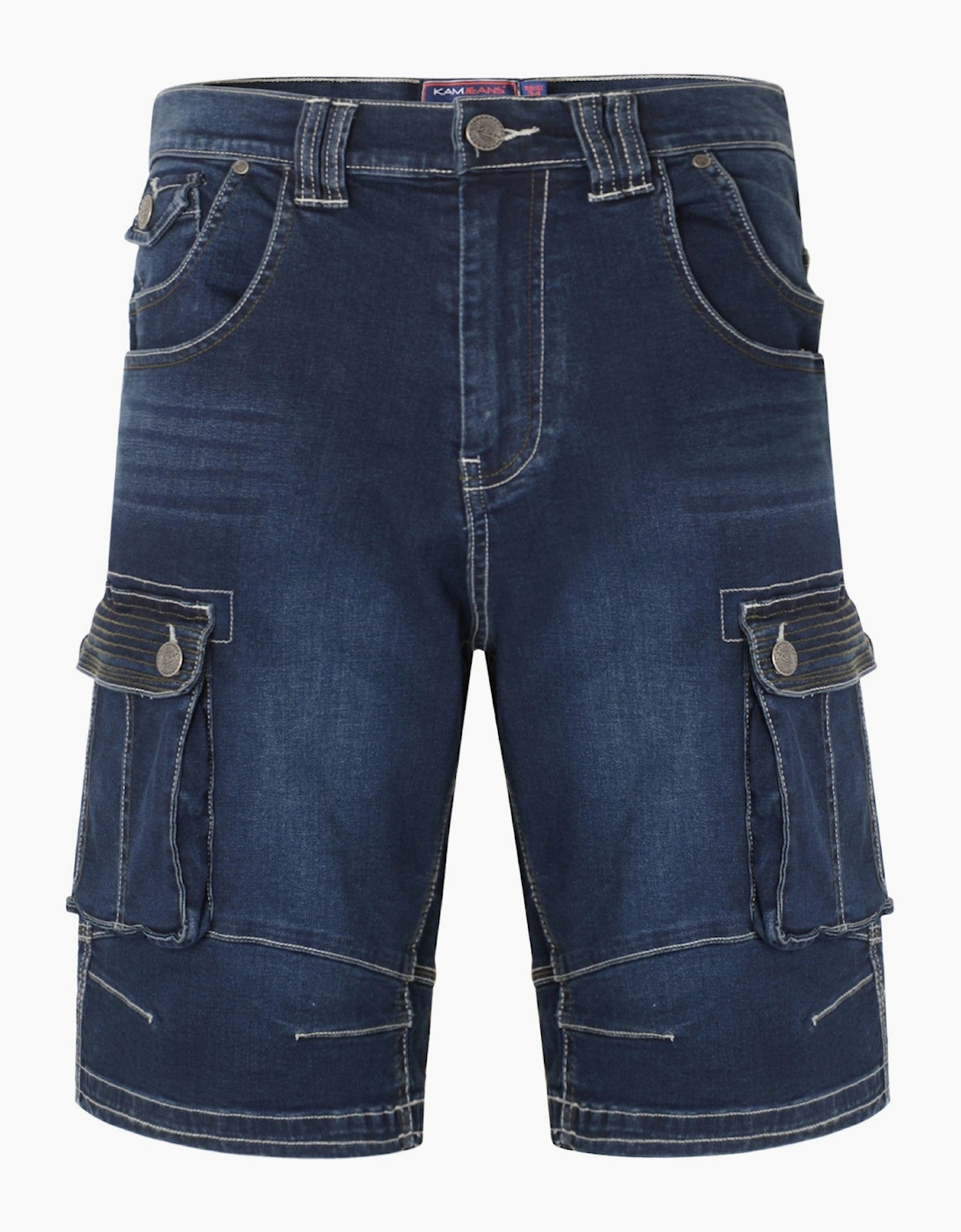KAM Mens Denim Big & Tall Cargo Shorts, 2 of 1