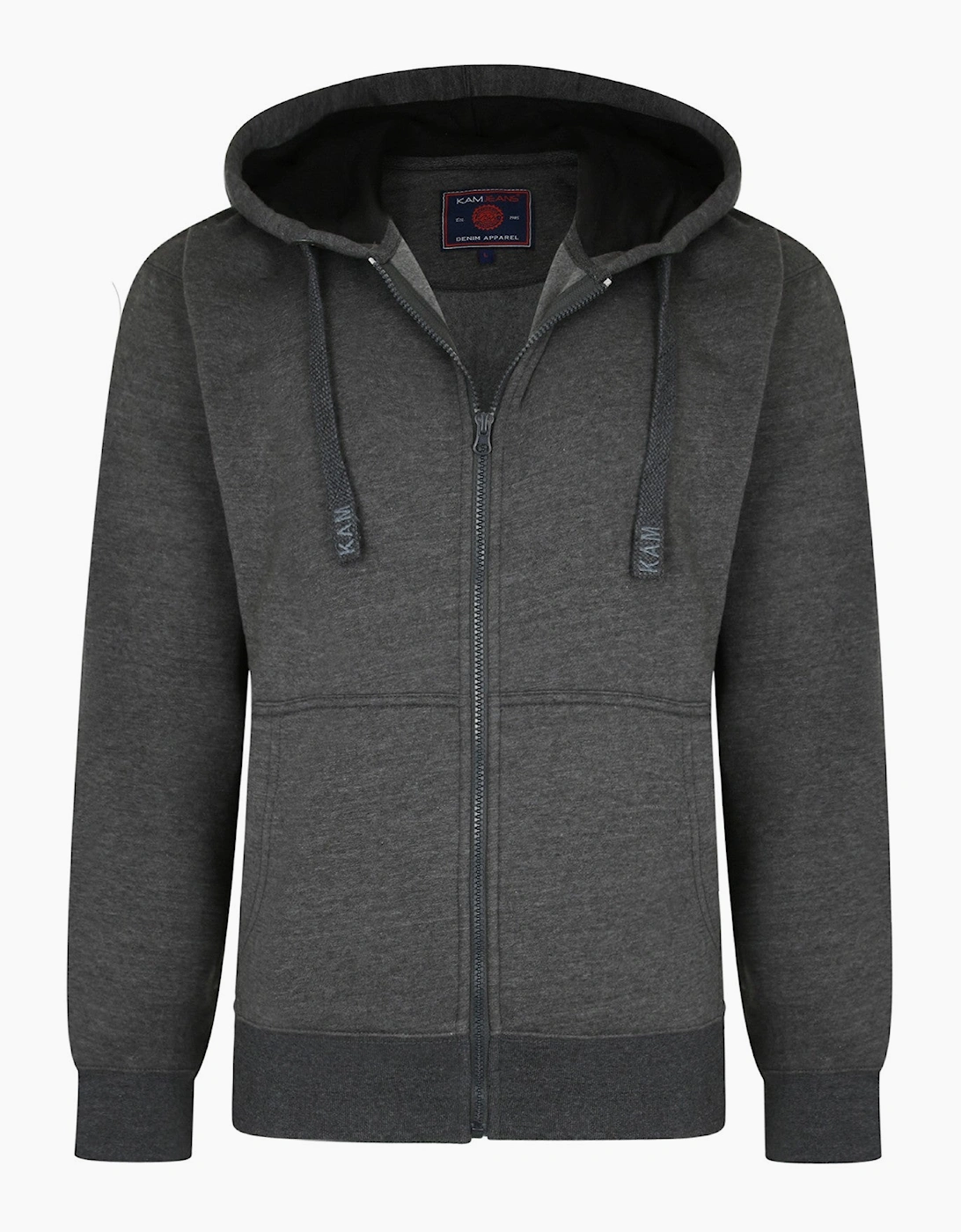 KAM Mens Zip-Thru Big & Tall Hoodie, 2 of 1
