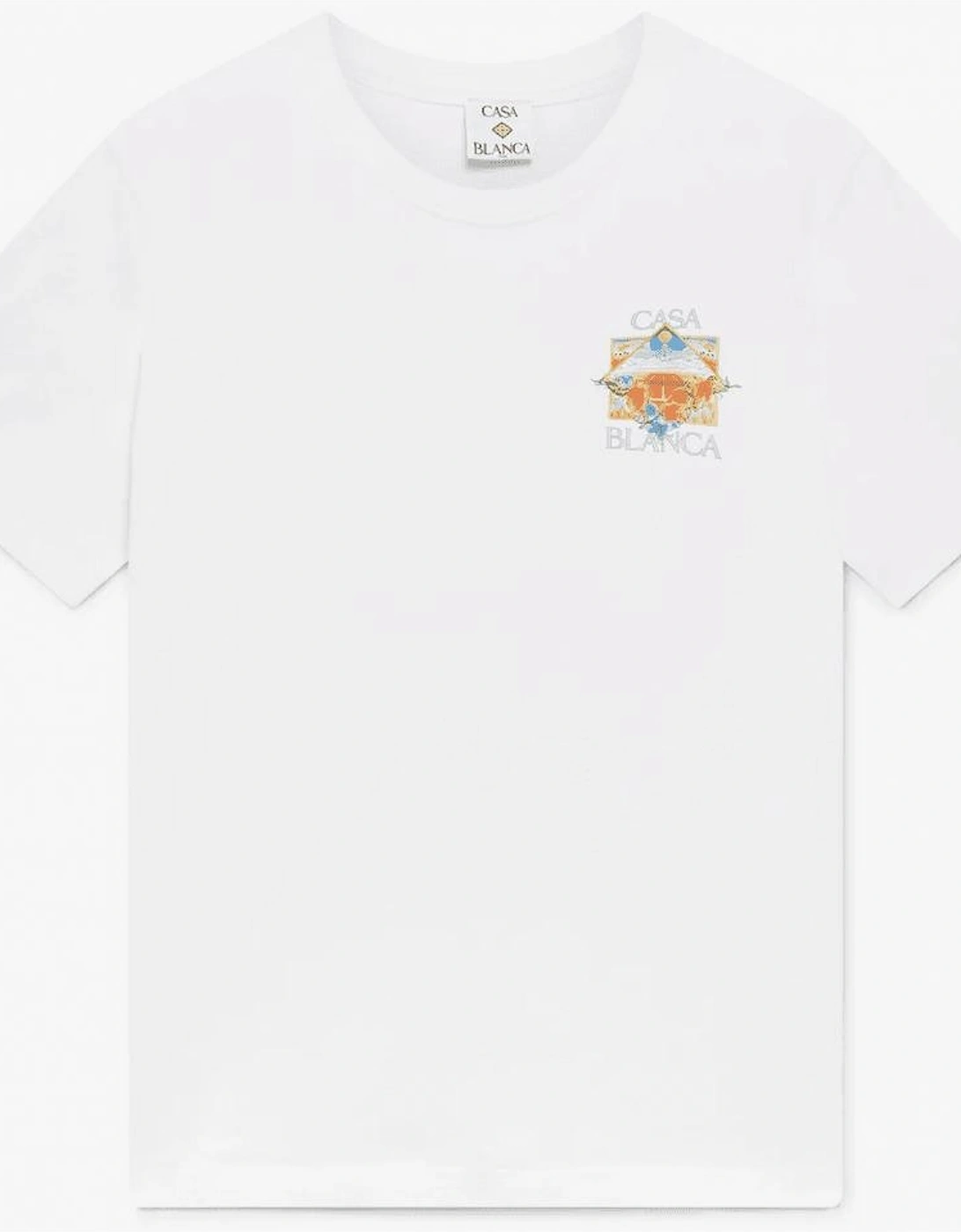 Flower Court Regular Fit White T-Shirt