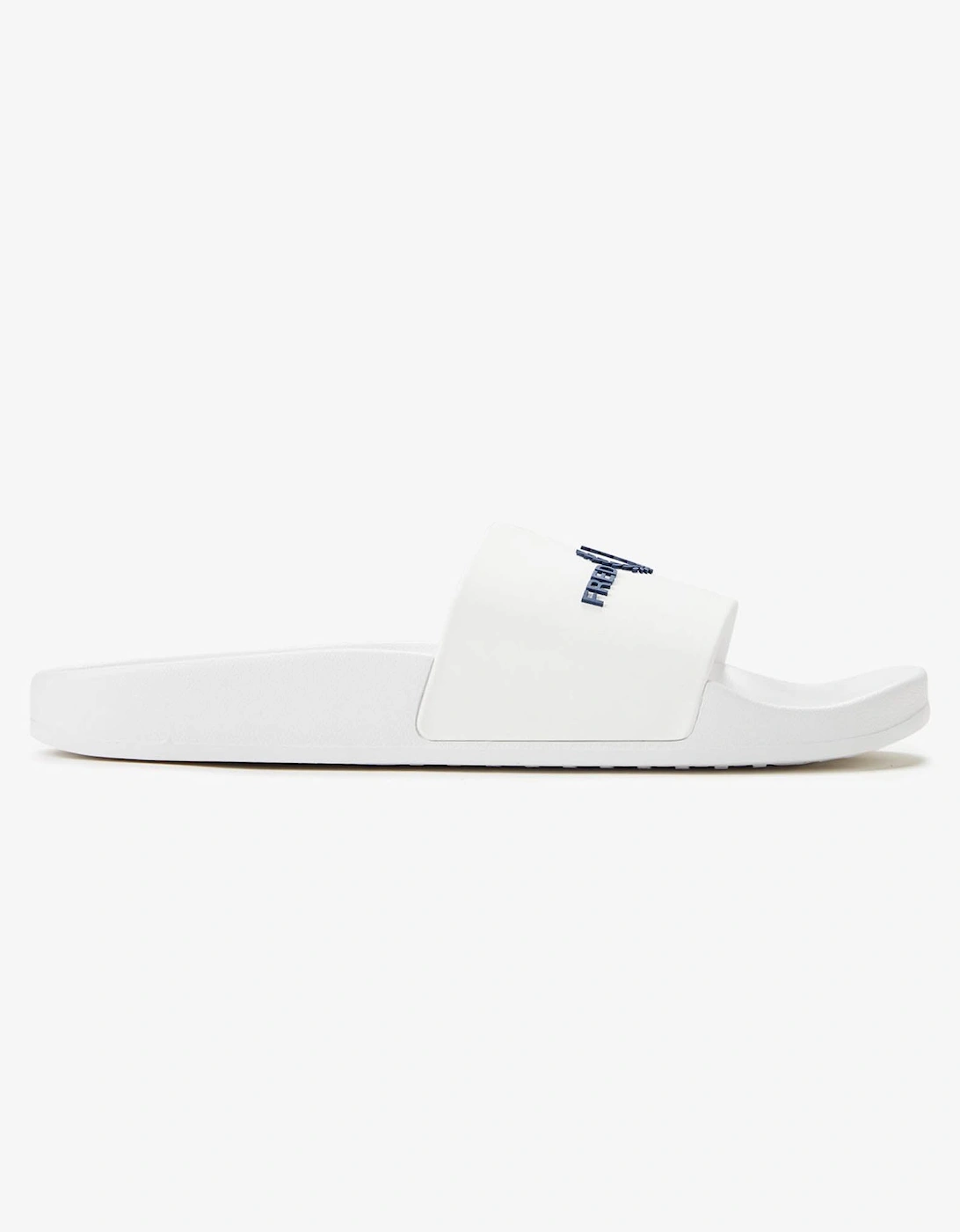Fred Perry Mens Branded Slider - White/Navy 100
