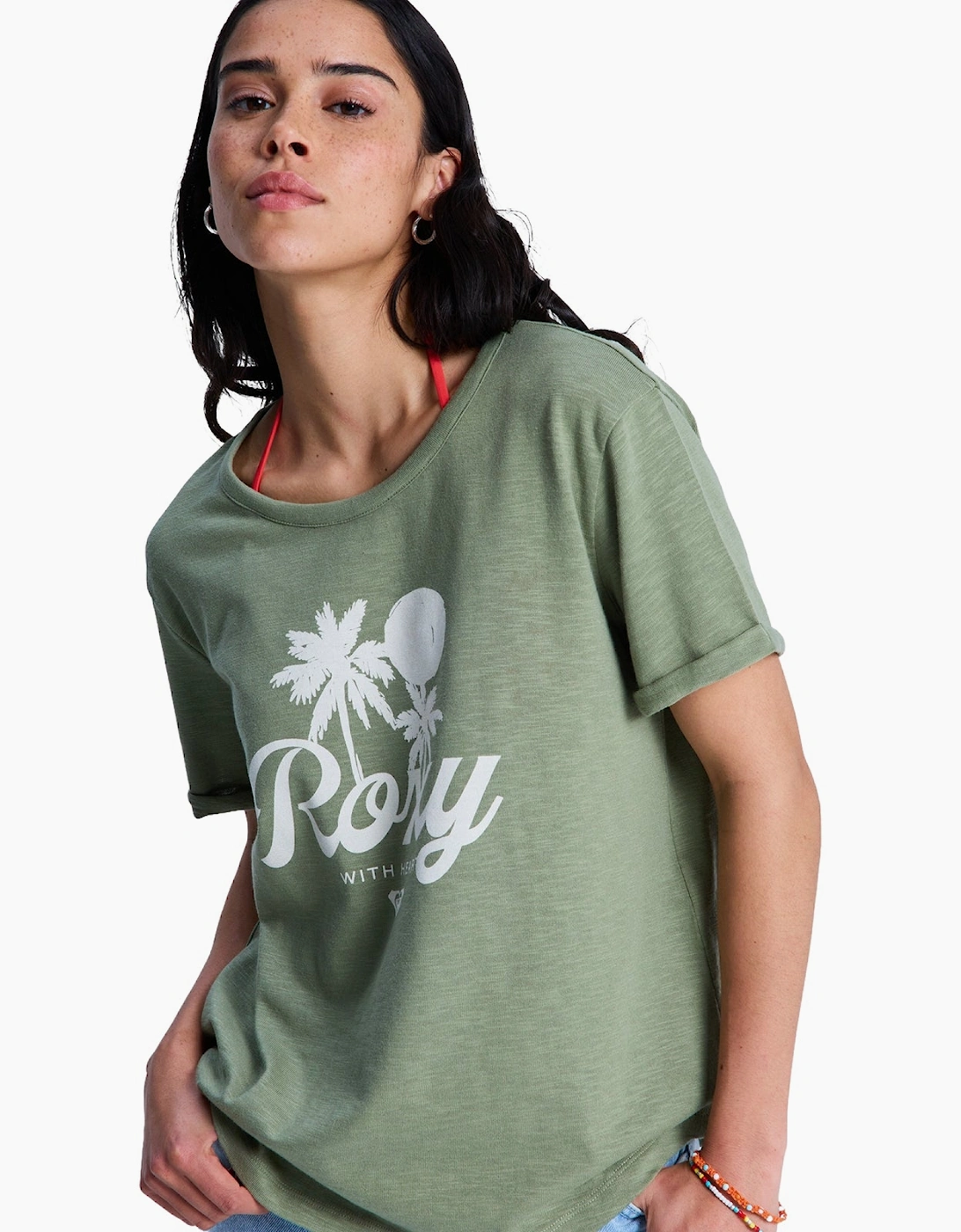 Roxy Womens Oceanwave Regular Slub Short Sleeve T-Shirt