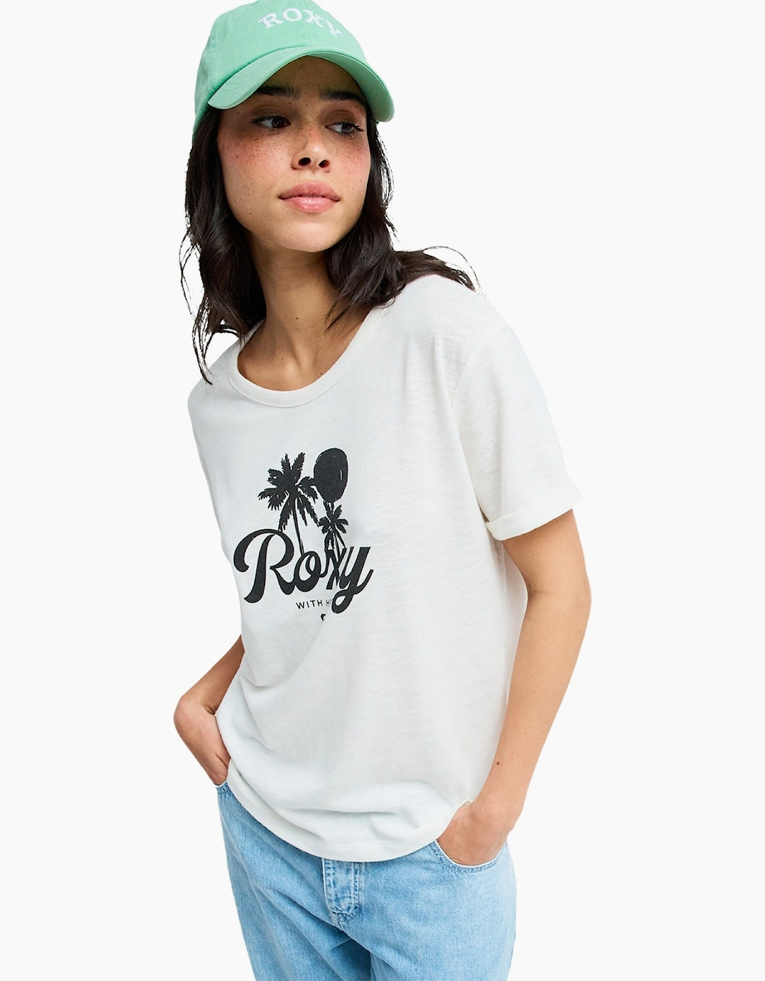 Roxy Womens Oceanwave Regular Slub Short Sleeve T-Shirt