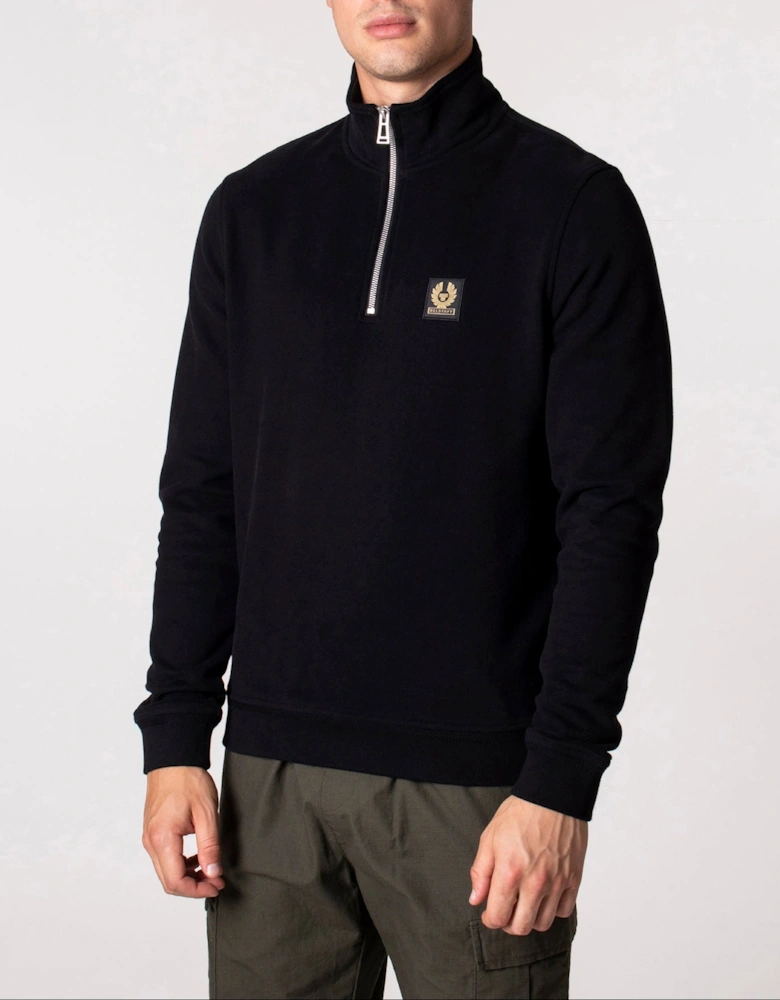 Reg Fit Belstaff Quarter Zip Sweatshirt