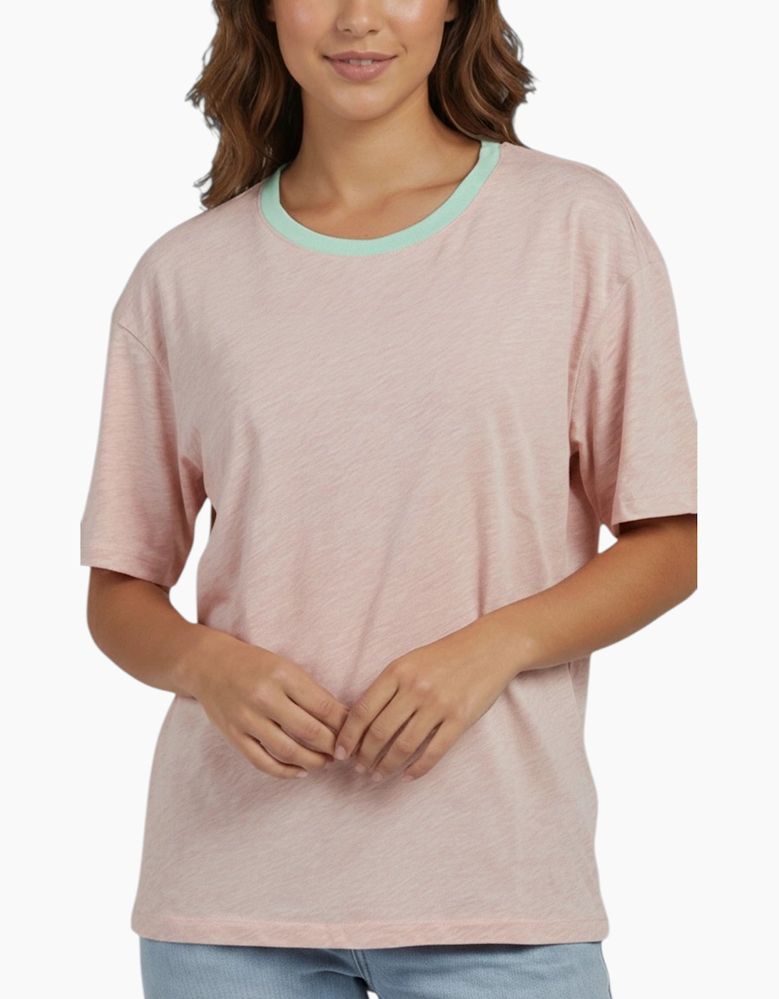 Diesel Women's Pink T Rachel T Shirts Crew Neck Short Sleeve Casual Summer Party Tees - Size: 6