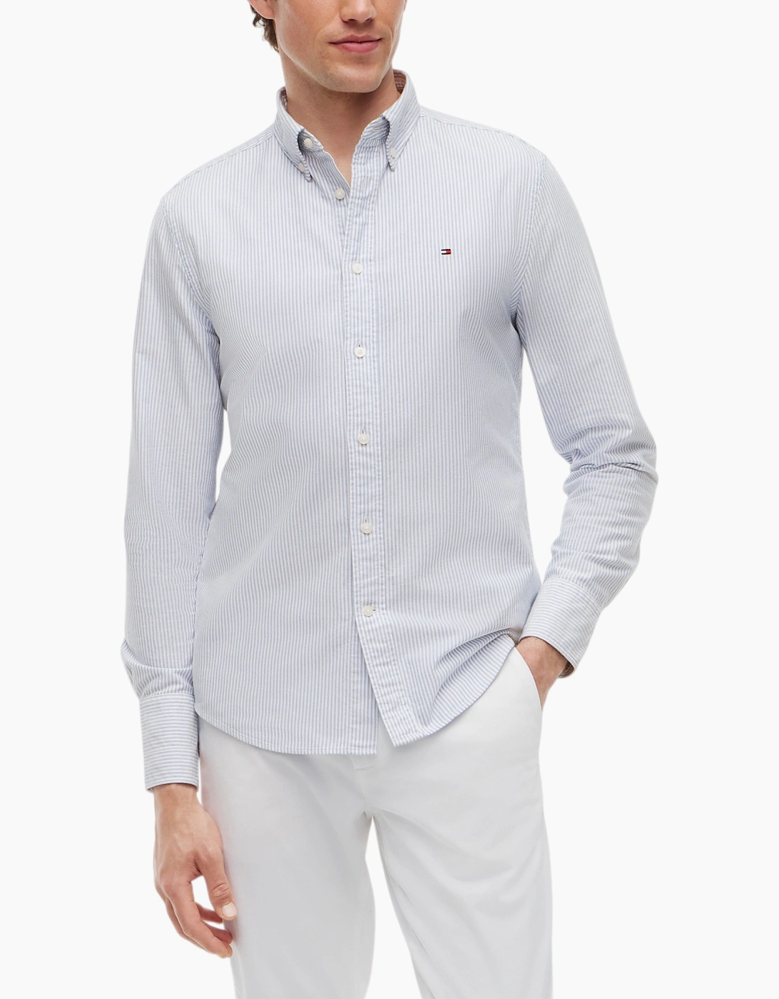 Tommy Hilfiger Mens Oxford Shirts Long Sleeve Cotton, 6 of 5