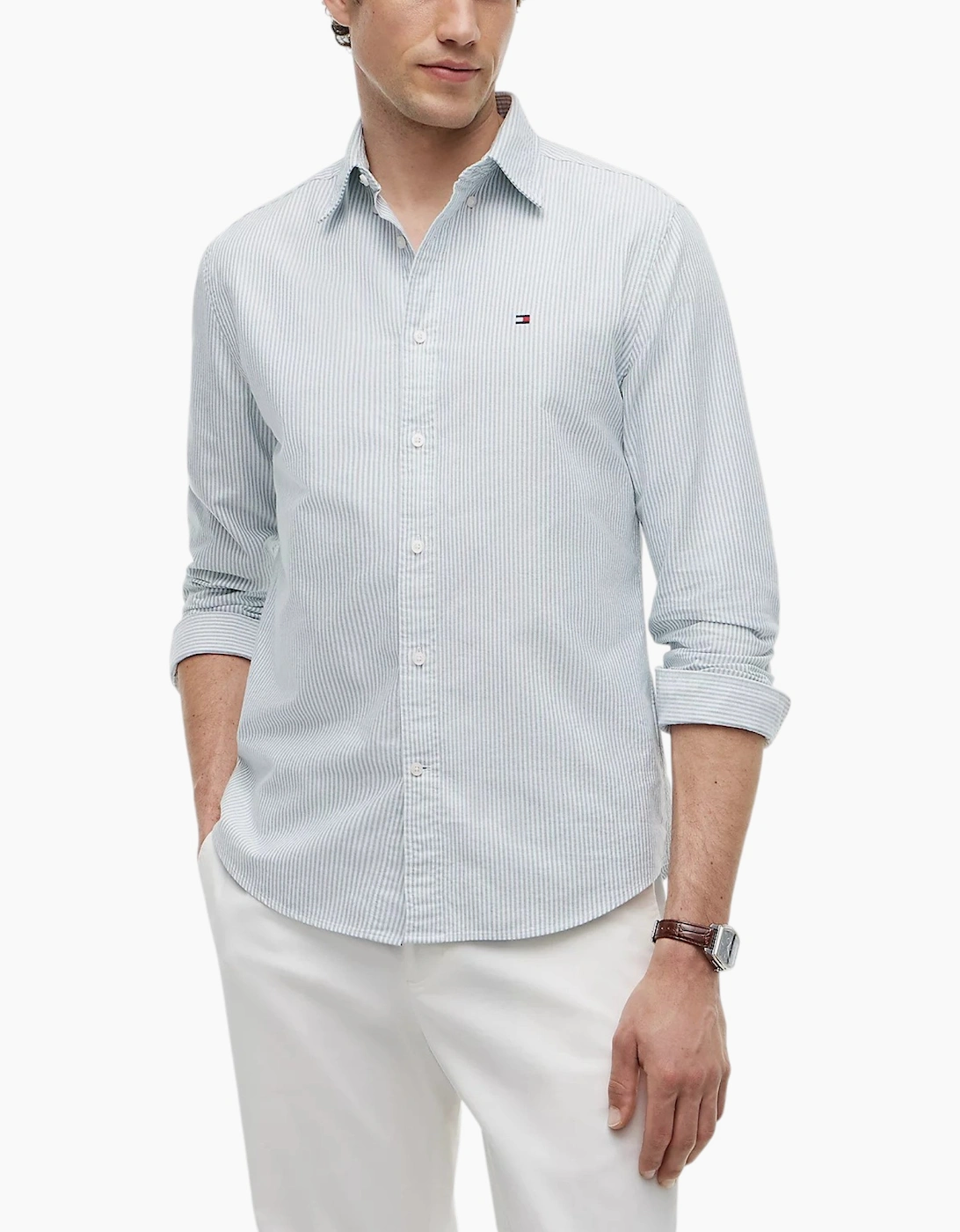 Tommy Hilfiger Mens Oxford Shirts TH Flex Slim Fit Top, 6 of 5